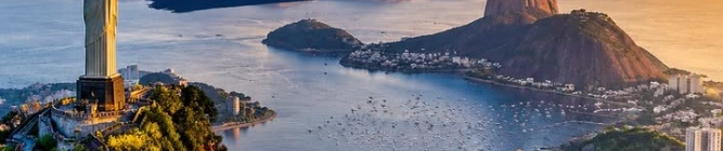 Paisagem do Rio de Janeiro, com a baía e o Pão de Açúcar